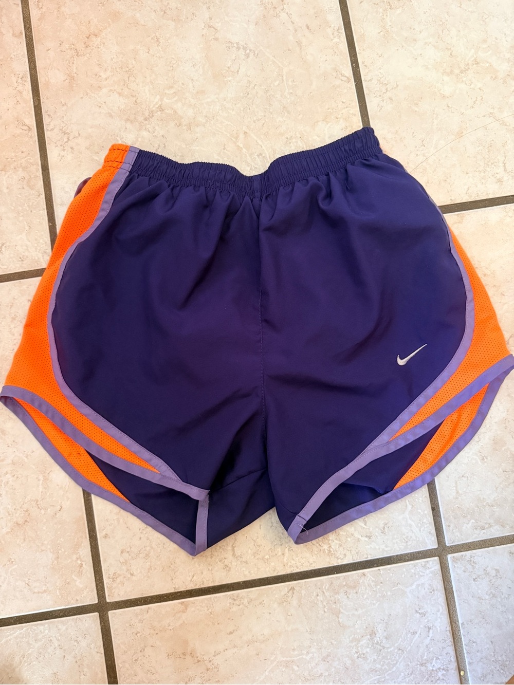 Nike Purple Shorts with Orange Accents